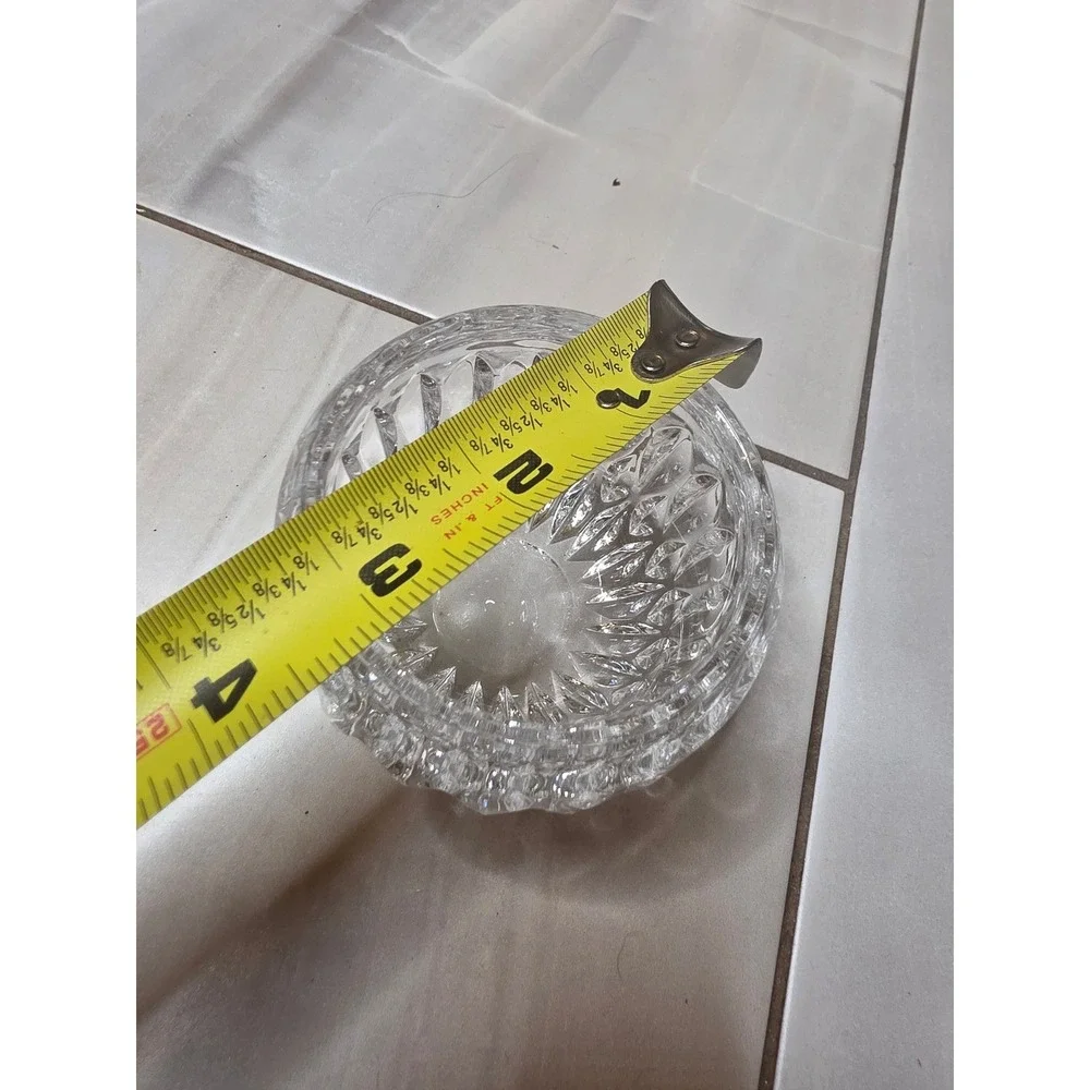 Gorham Full Lead Crystal Pear Trinket Box Nachtmann‎ West Germany Cut Glass Dish